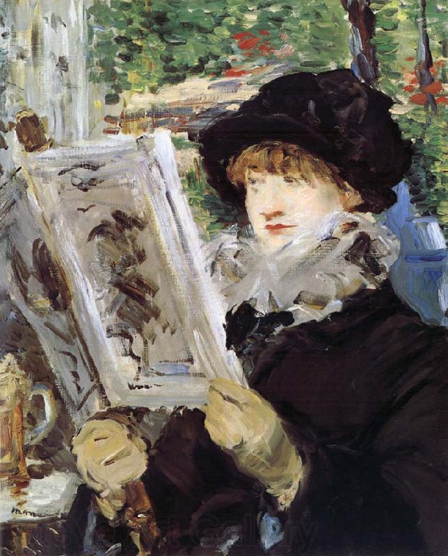 Edouard Manet La Lecture de l-Illustre Norge oil painting art